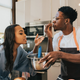 Zaria, left, and Joey Bada$$ in ‘Two Distant Strangers’.